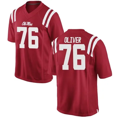 Men's Game John Wayne Oliver Ole Miss Rebels Football College Jersey - Red